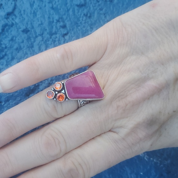 New Cherry Ruby and Garnet 925 Silver Ring. - Picture 3 of 8